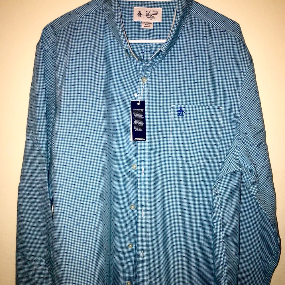 Penguin Button Up Collared Shirt